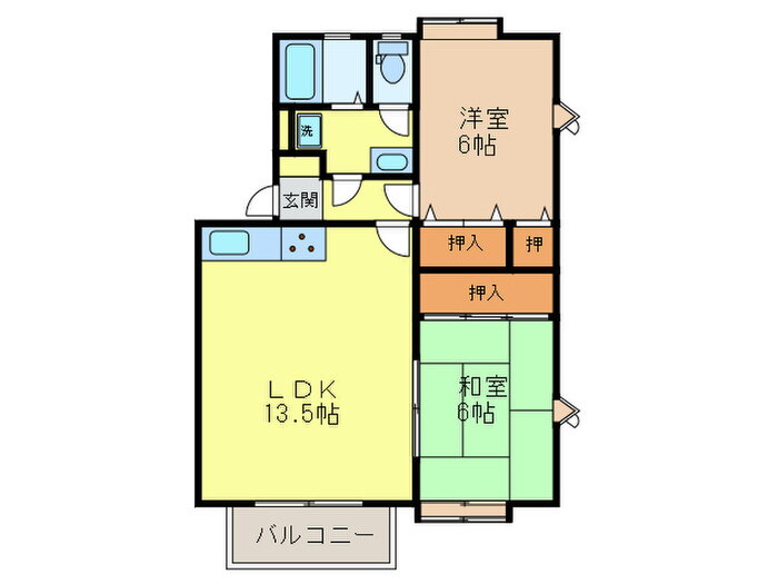 福岡県福岡市南区若久２ 大橋駅 2LDK アパート 賃貸物件詳細