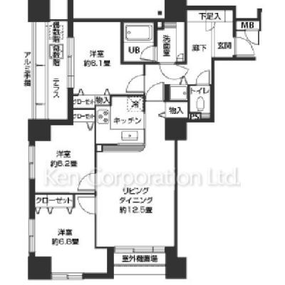 神奈川県横浜市神奈川区金港町 横浜駅 3LDK マンション 賃貸物件詳細