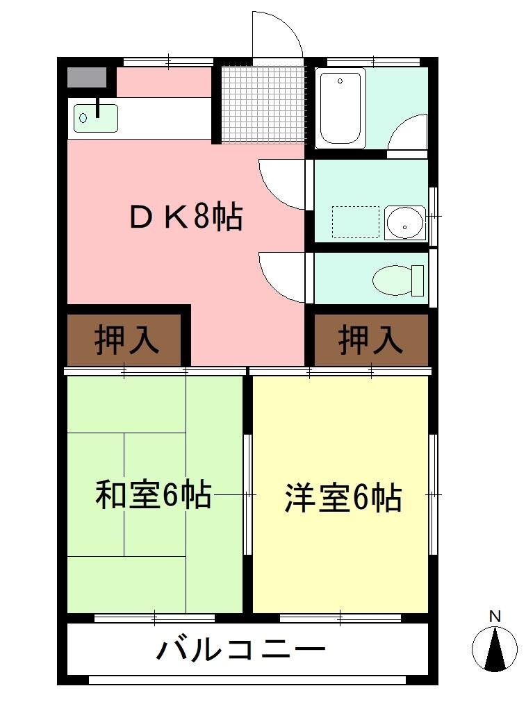 上野屋コーポ 2階 2DK 賃貸物件詳細