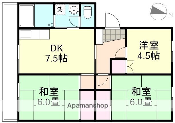 マンション若松 3階 3DK 賃貸物件詳細