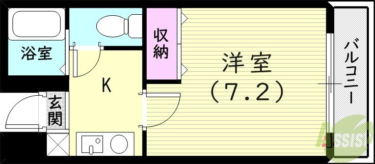 兵庫県西宮市丸橋町 西宮北口駅 1K マンション 賃貸物件詳細