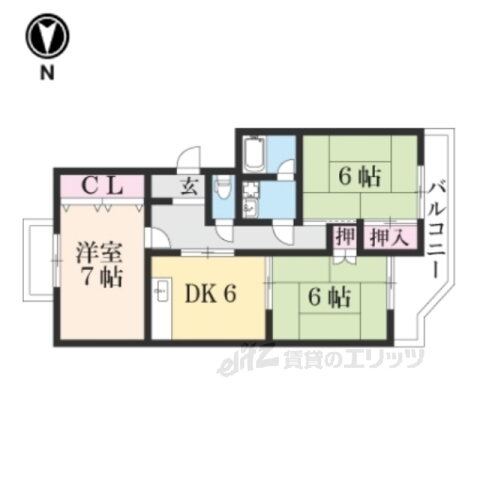 滋賀県栗東市中沢１ 栗東駅 3DK アパート 賃貸物件詳細
