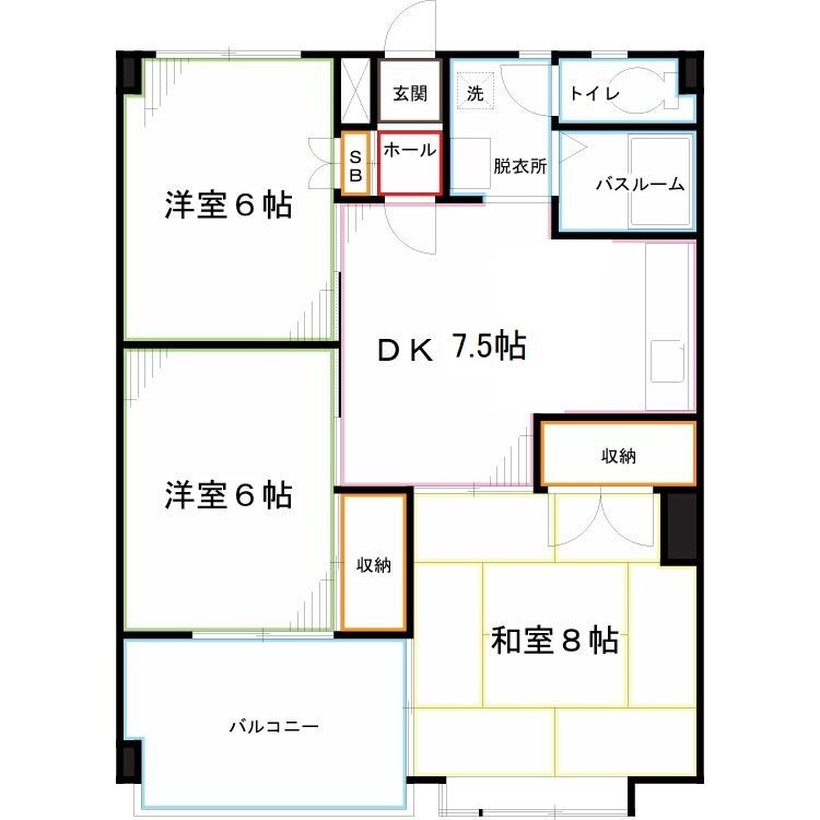 東京都小平市上水南町２ 国分寺駅 3DK マンション 賃貸物件詳細
