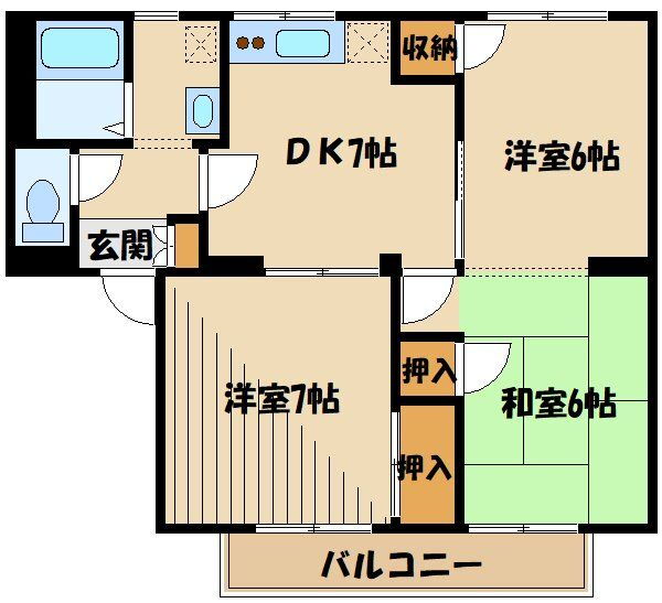 神奈川県厚木市妻田南１ 本厚木駅 3DK アパート 賃貸物件詳細