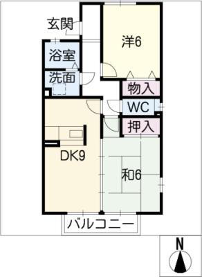 愛知県豊明市栄町上姥子 前後駅 2DK アパート 賃貸物件詳細