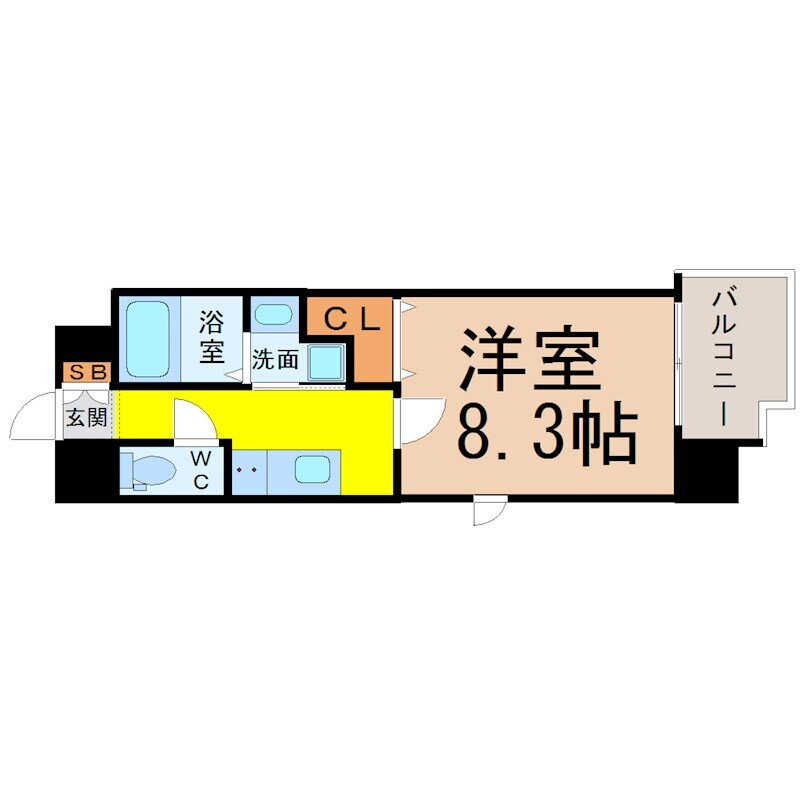 愛知県名古屋市西区則武新町１ 浅間町駅 1K マンション 賃貸物件詳細