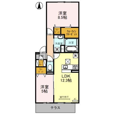 京都府長岡京市調子２ 西山天王山駅 2LDK アパート 賃貸物件詳細