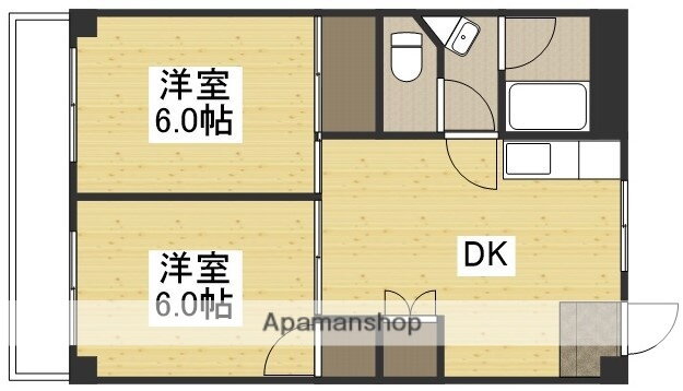 岡山県岡山市北区神田町２ 大元駅 2DK マンション 賃貸物件詳細