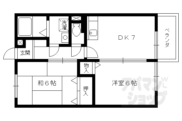 京都府京都市南区久世大薮町 向日町駅 2DK アパート 賃貸物件詳細