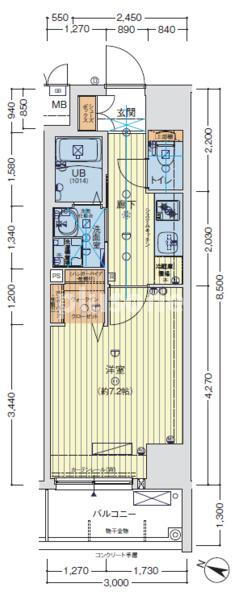 大阪府大阪市西区九条南４ 西九条駅 1K マンション 賃貸物件詳細