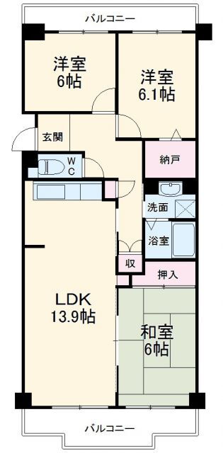 愛知県尾張旭市東栄町４ 三郷駅 3LDK マンション 賃貸物件詳細