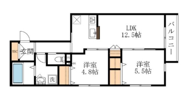 サイプレスの森２ 2階 2LDK 賃貸物件詳細