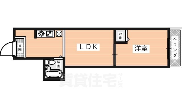 生駒イーストハイツ 4階 1LDK 賃貸物件詳細
