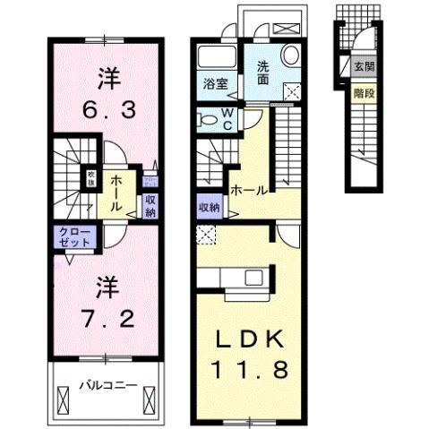 埼玉県久喜市栄１ 鷲宮駅 2LDK アパート 賃貸物件詳細