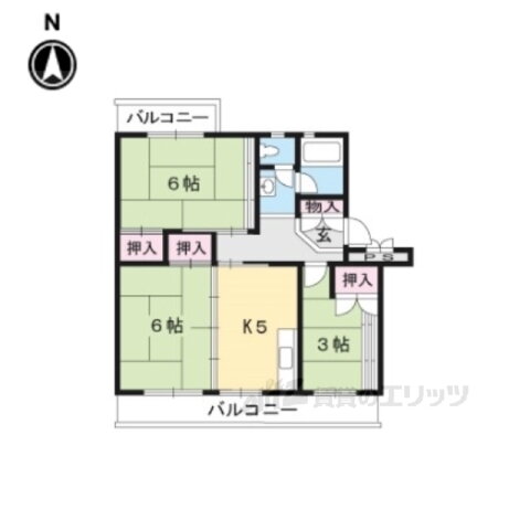 滋賀県大津市美空町 小野駅 3DK マンション 賃貸物件詳細