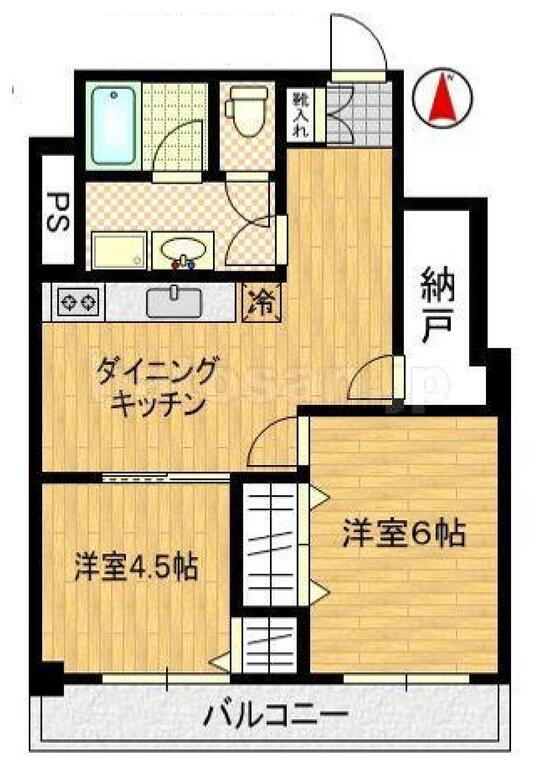 佐々木ビル 5階 2SLDK 賃貸物件詳細