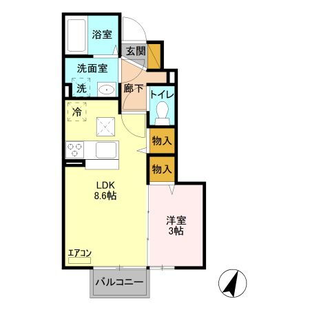 栃木県宇都宮市簗瀬町 宇都宮駅 1LDK アパート 賃貸物件詳細