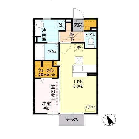 栃木県足利市福富町 福居駅 1LDK アパート 賃貸物件詳細