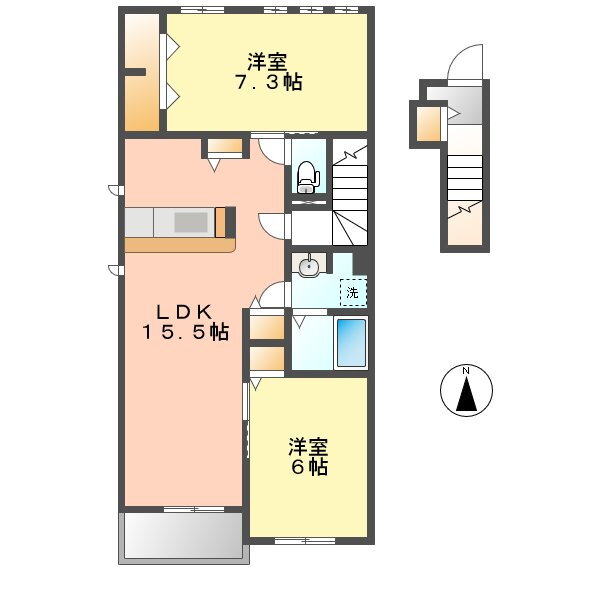 愛知県清須市春日宮重町 稲沢駅 2LDK アパート 賃貸物件詳細