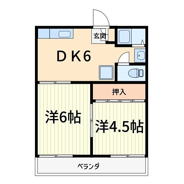松田コーポ 2階 2DK 賃貸物件詳細