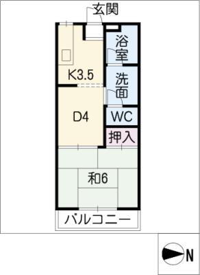 愛知県海部郡蟹江町源氏３ 近鉄蟹江駅 1DK マンション 賃貸物件詳細