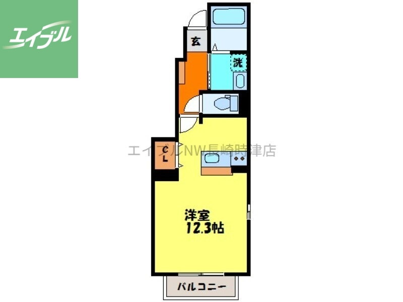 長崎県西彼杵郡時津町野田郷 高田駅 1K アパート 賃貸物件詳細
