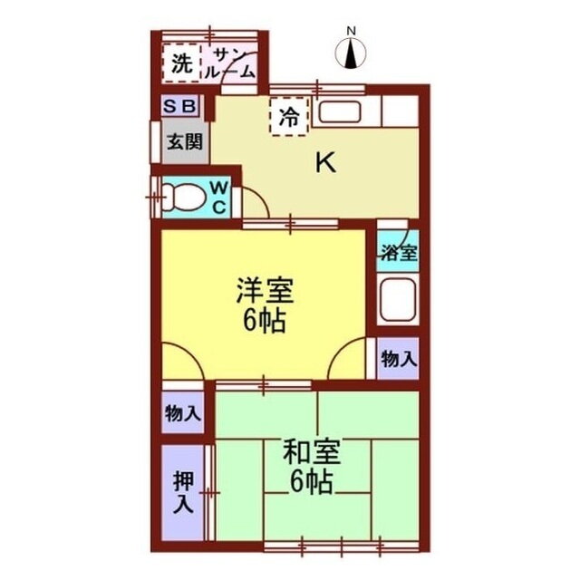 コーポＮ１ 2階 2K 賃貸物件詳細