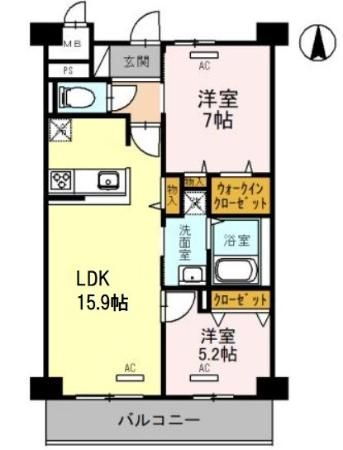 セレニティプレイス　桂 4階 2LDK 賃貸物件詳細