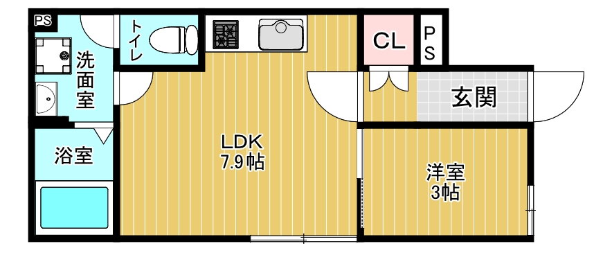 兵庫県明石市港町 明石駅 1LDK アパート 賃貸物件詳細