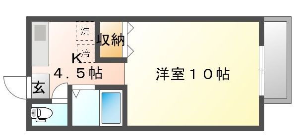 岡山県岡山市北区田中 北長瀬駅 1K アパート 賃貸物件詳細