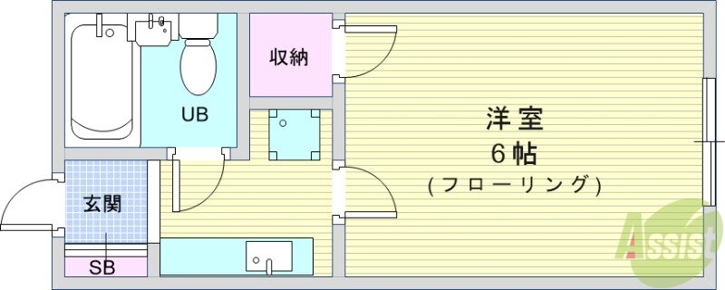 槻木ハイツ 1階 1K 賃貸物件詳細