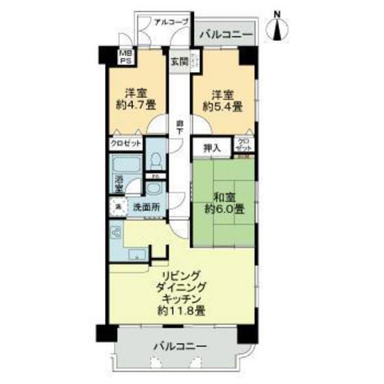 岡山県岡山市北区西古松１ 大元駅 3LDK マンション 賃貸物件詳細