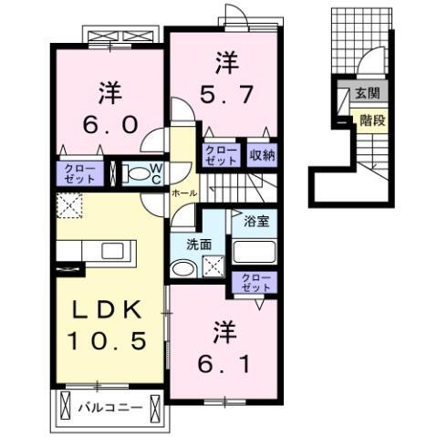 熊本県菊池郡大津町大字大津 肥後大津駅 3LDK アパート 賃貸物件詳細
