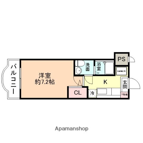 サンシャイン８８　Ｂ棟 4階 1K 賃貸物件詳細