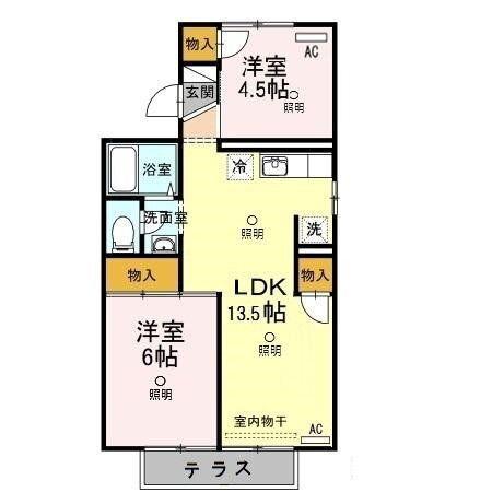 岡山県倉敷市平田 倉敷駅 2LDK アパート 賃貸物件詳細