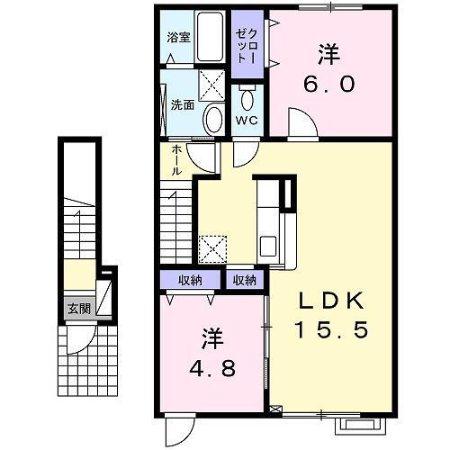 北海道函館市高丘町 2LDK アパート 賃貸物件詳細