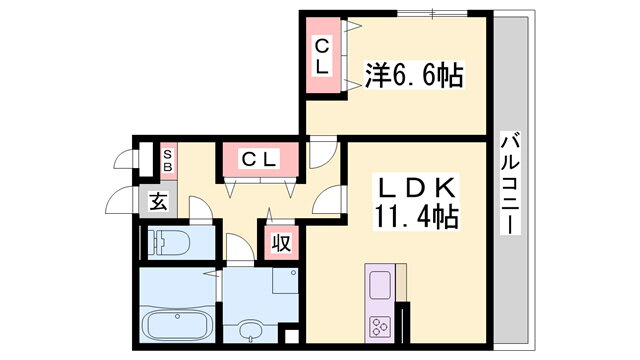 ＴＨＥ　ＲＥＳＩＤＥＮＣＥ　姫路神屋町 2階 1LDK 賃貸物件詳細
