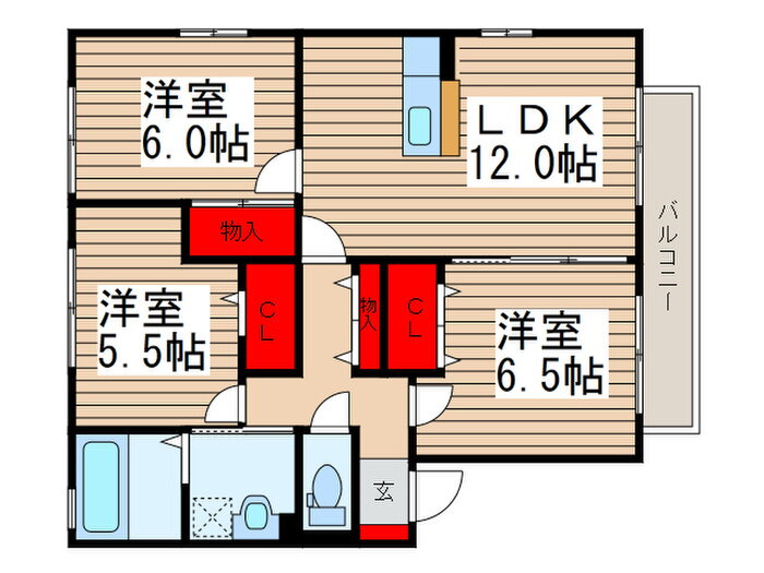 千葉県千葉市中央区南生実町 浜野駅 3LDK アパート 賃貸物件詳細