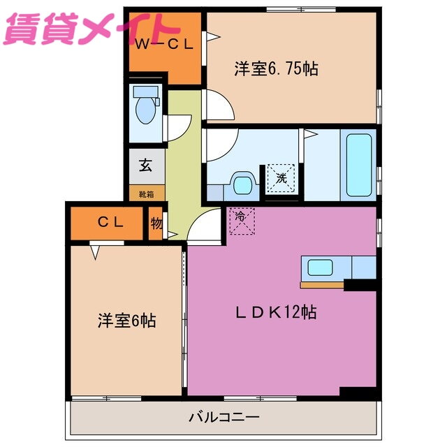 三重県四日市市茂福町 富田浜駅 2LDK アパート 賃貸物件詳細