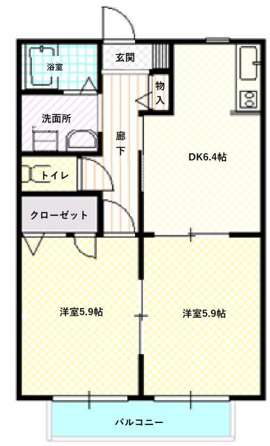 宮城県大崎市古川北町４ 古川駅 2DK アパート 賃貸物件詳細