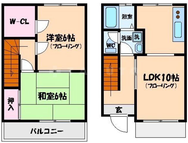 智関リバーサイド 1階 2LDK 賃貸物件詳細