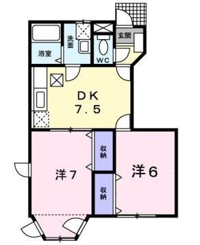 クレストールモリヤ　Ｂ 1階 2DK 賃貸物件詳細
