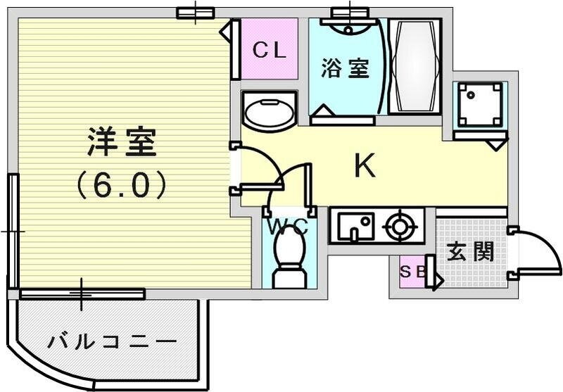 兵庫県神戸市中央区下山手通６ 元町駅 1K マンション 賃貸物件詳細