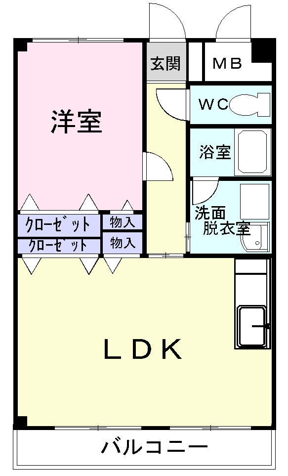 グランシェーヌ 2階 1LDK 賃貸物件詳細
