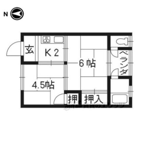 京都府京都市西京区樫原久保町 桂駅 2DK アパート 賃貸物件詳細