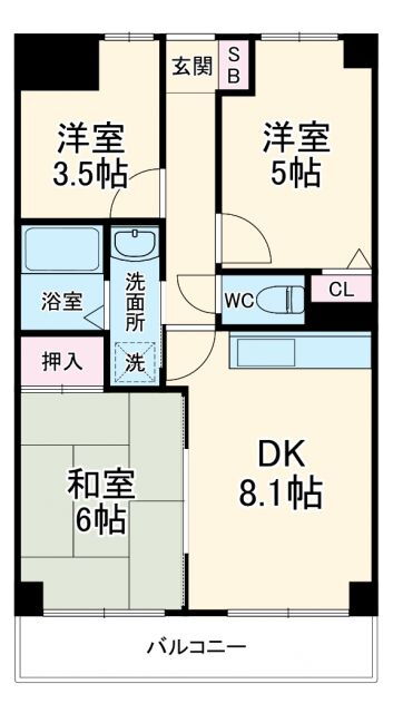 神奈川県座間市相模が丘３ 小田急相模原駅 3DK マンション 賃貸物件詳細