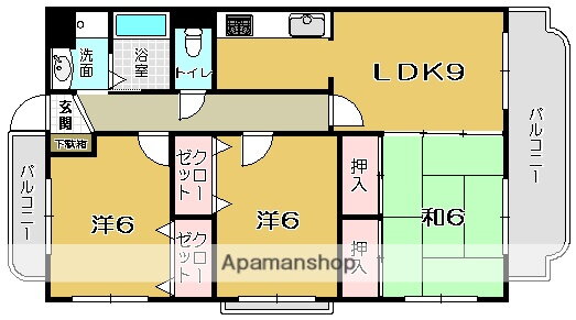 エスペランサ林 4階 3LDK 賃貸物件詳細
