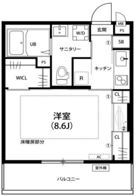 千葉県柏市豊町２ 南柏駅 1K マンション 賃貸物件詳細