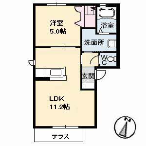 広島県福山市引野町北２ 東福山駅 1LDK アパート 賃貸物件詳細