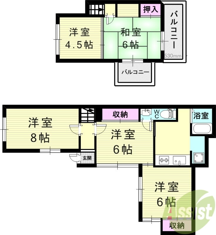 兵庫県神戸市北区鈴蘭台東町２ 鈴蘭台駅 5K 一戸建て 賃貸物件詳細